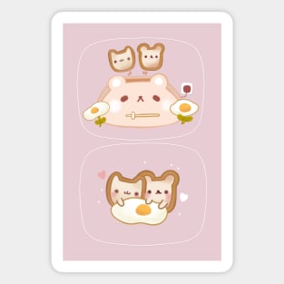 Eggy toast cuddles Magnet